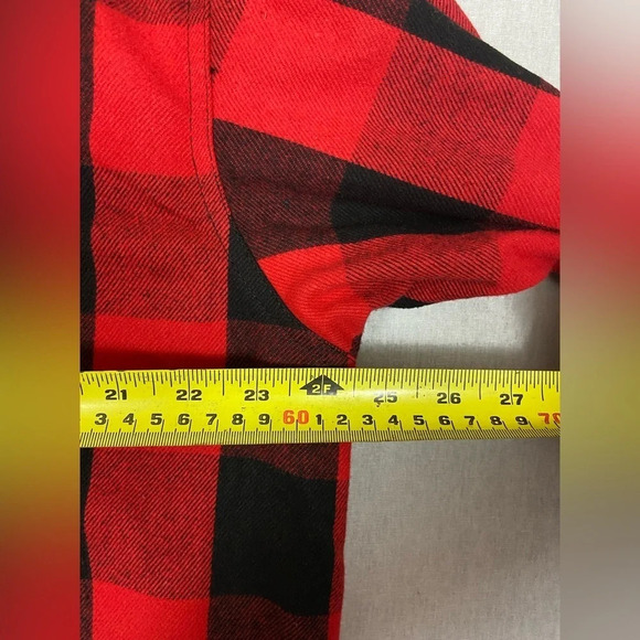 Hickory Shirt Co. Buffalo lumberjack red black plaid button flannel shirt Sz  L - Picture 9 of 13